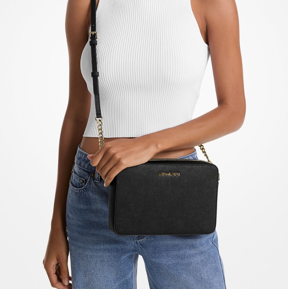 Michael Kors Jet Set Large Saffiano Leather Crossbody Bag